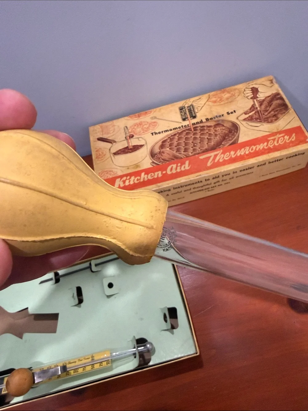 Kitchen-Aid Vintage Thermometer and Baster Set Grandmacore